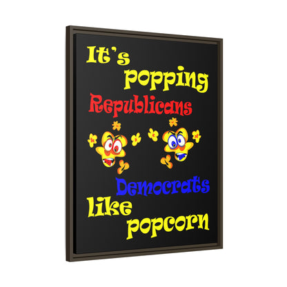 popping like popcorn - framed canvas art (black)