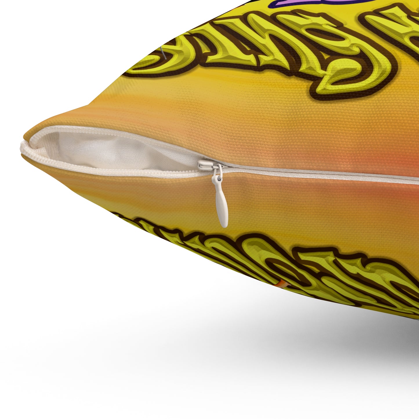 the bum's shit - Spun Polyester Square Pillow - (color blur)