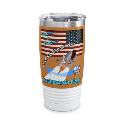 shoot for the stars - Ringneck Tumbler, 20oz (light brown)