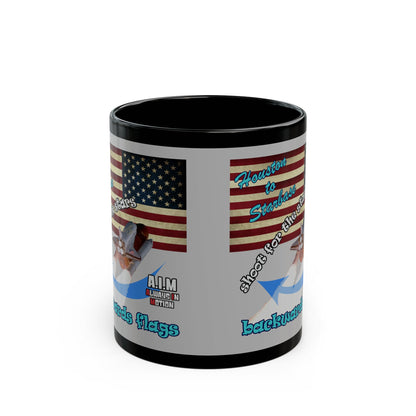 shoot for the stars - Black Mug (light grey)