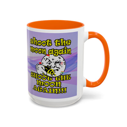 shoot the moon again - Accent Mug (light blue-pink wave)