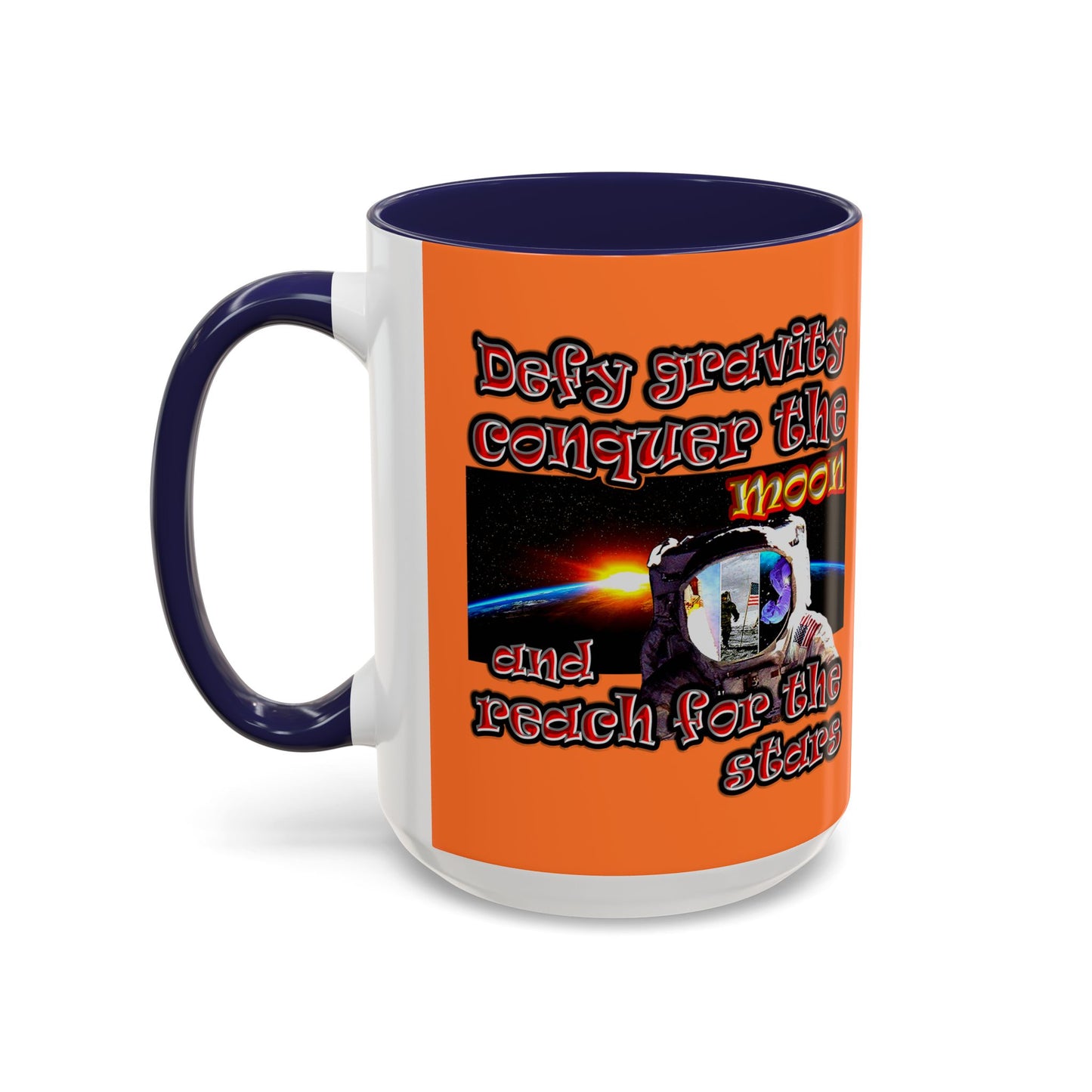 defy conquer reach - Accent Mug (crusta)