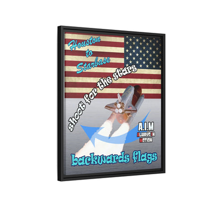 shoot for the stars - framed canvas art (brushed nickel)