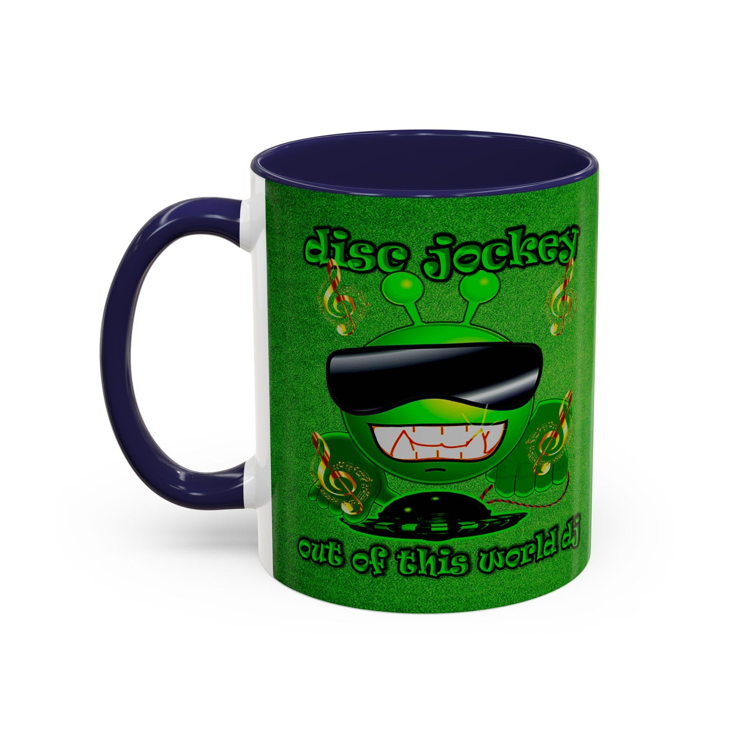 disc jockey - Accent Mug (green turf)