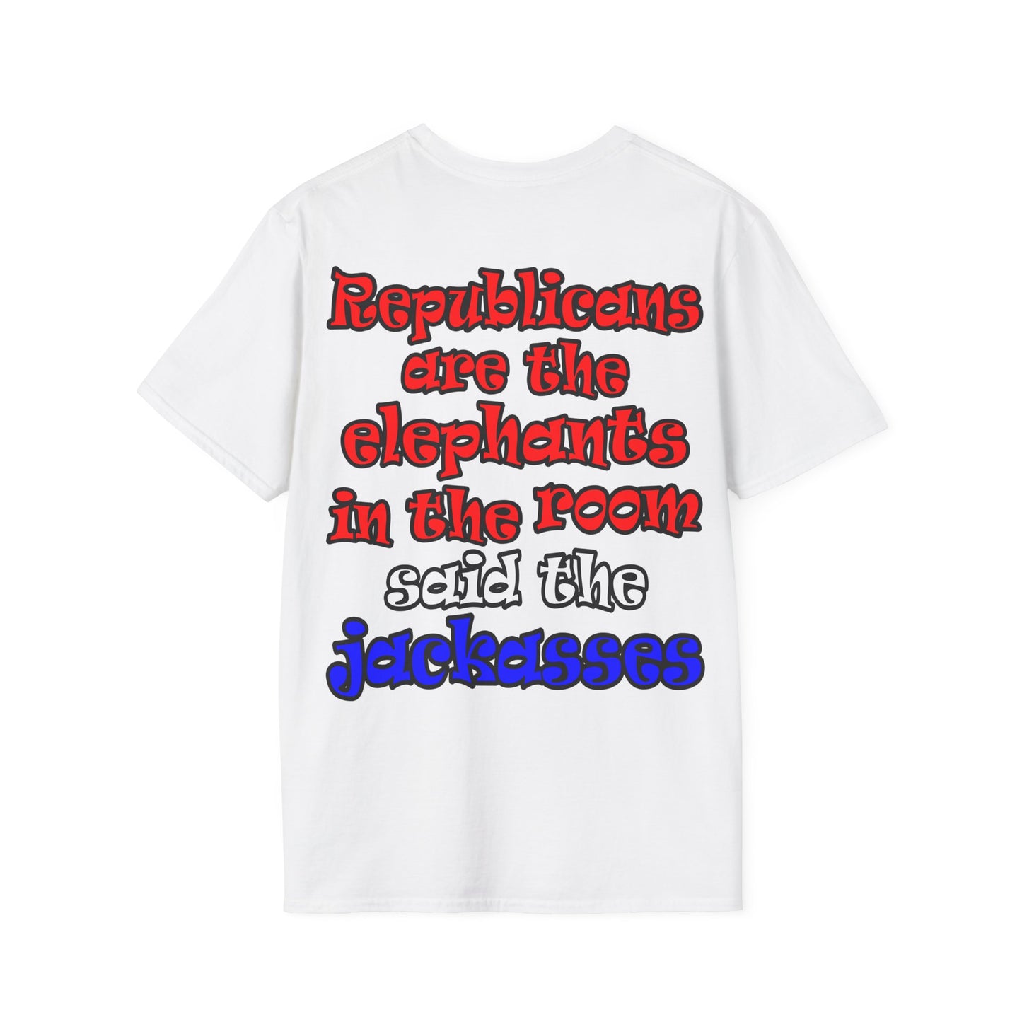 donkeys and elephants - Unisex Softstyle T-Shirt