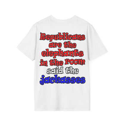 donkeys and elephants - Unisex Softstyle T-Shirt