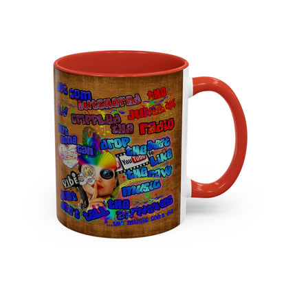 drop the beat - Accent Mug (brown papyrus)
