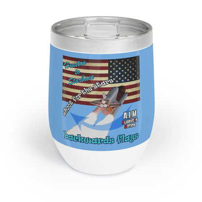 shoot for the stars - Chill Wine Tumbler (light blue)
