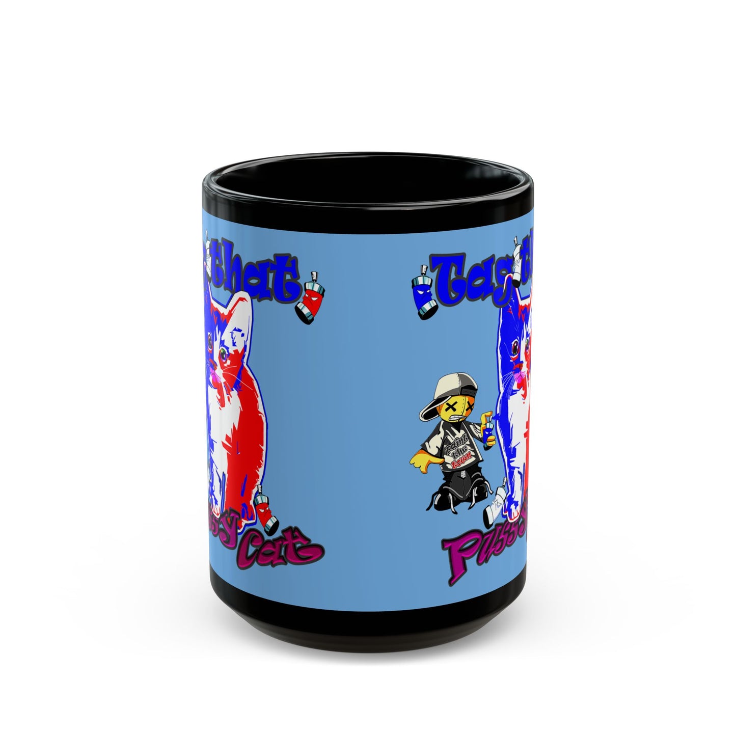tag that - Black Mug (light blue)