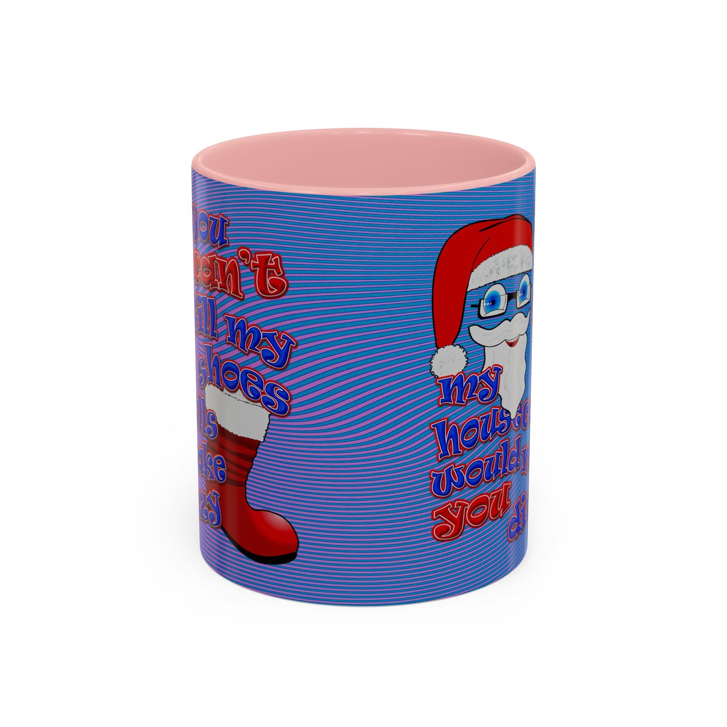 santa's shoes - Accent Mug (light blue-purple wave)