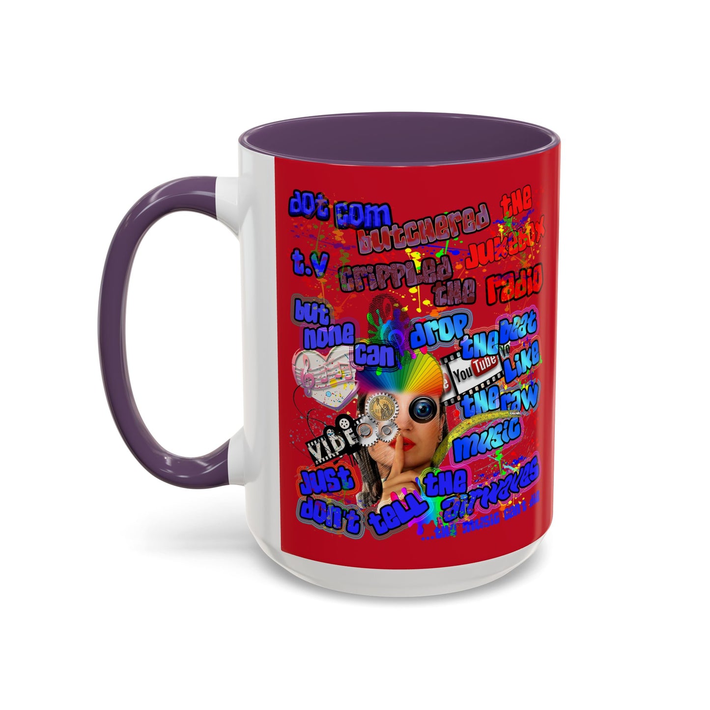 drop the beat - Accent Mug (dark red)