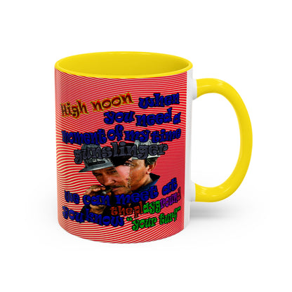 high noon - Accent Mug (yellow-orange wave)