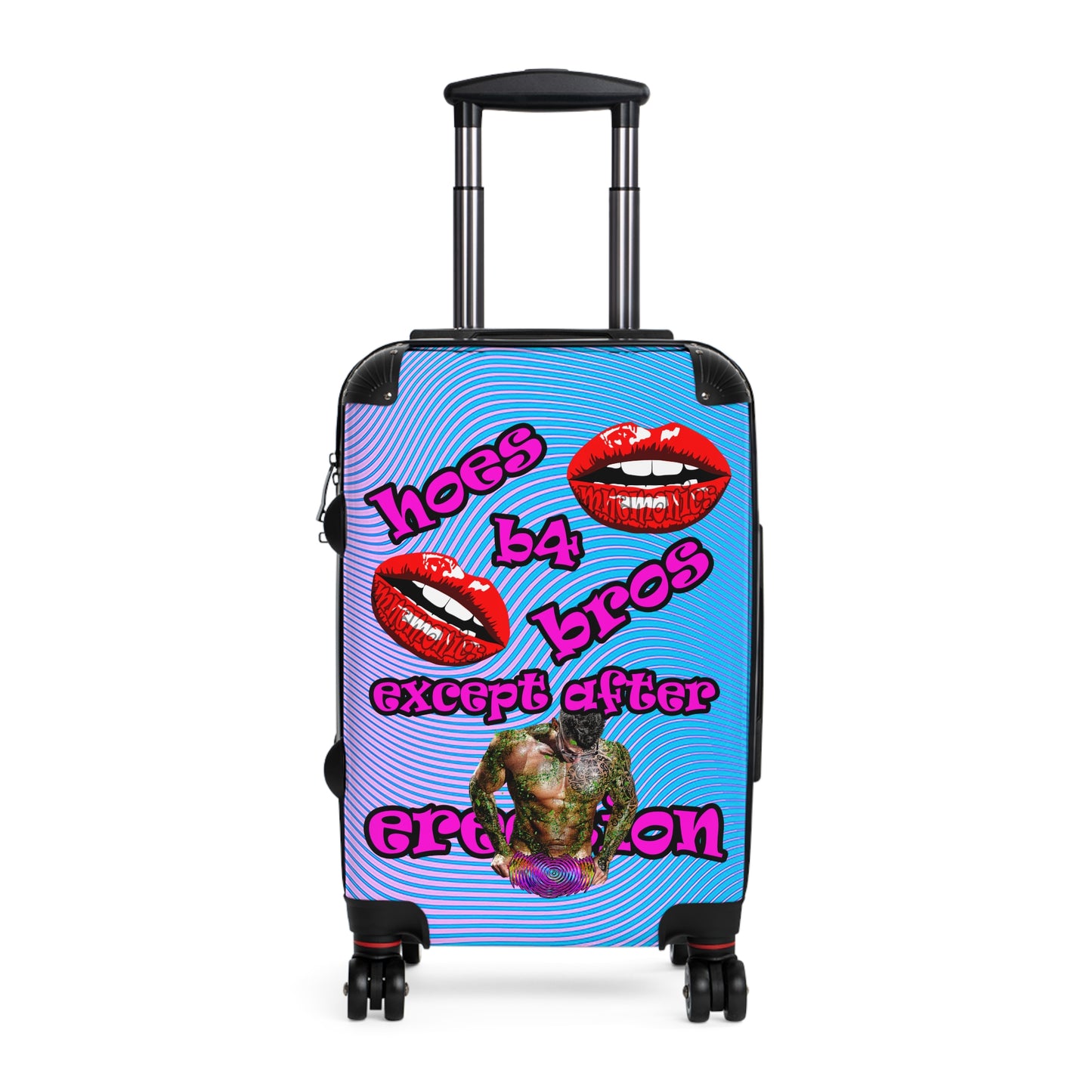 hoes b4 bros - Suitcase (light blue-purple wave)