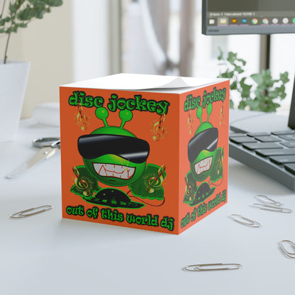 disc jockey - note cube (orange)