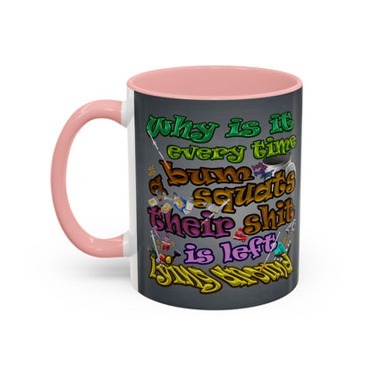 the bum's shit - Accent Mug (grey-light grey)