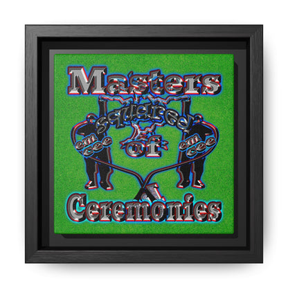 em cee squared - framed canvas art (green turf)