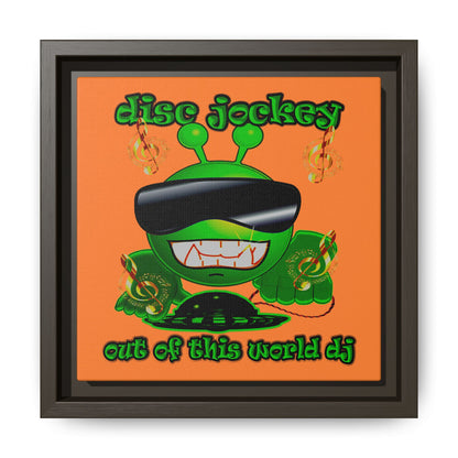 disc jockey - framed canvas art (crusta)