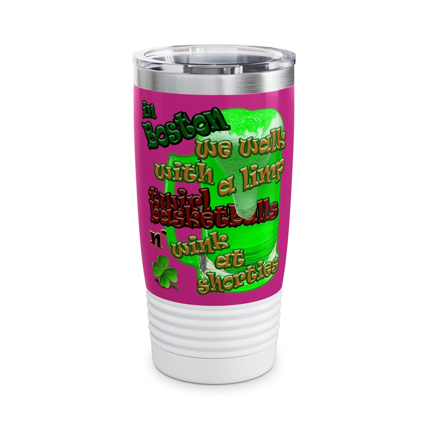 celtics logo - Ringneck Tumbler, 20oz (pink)