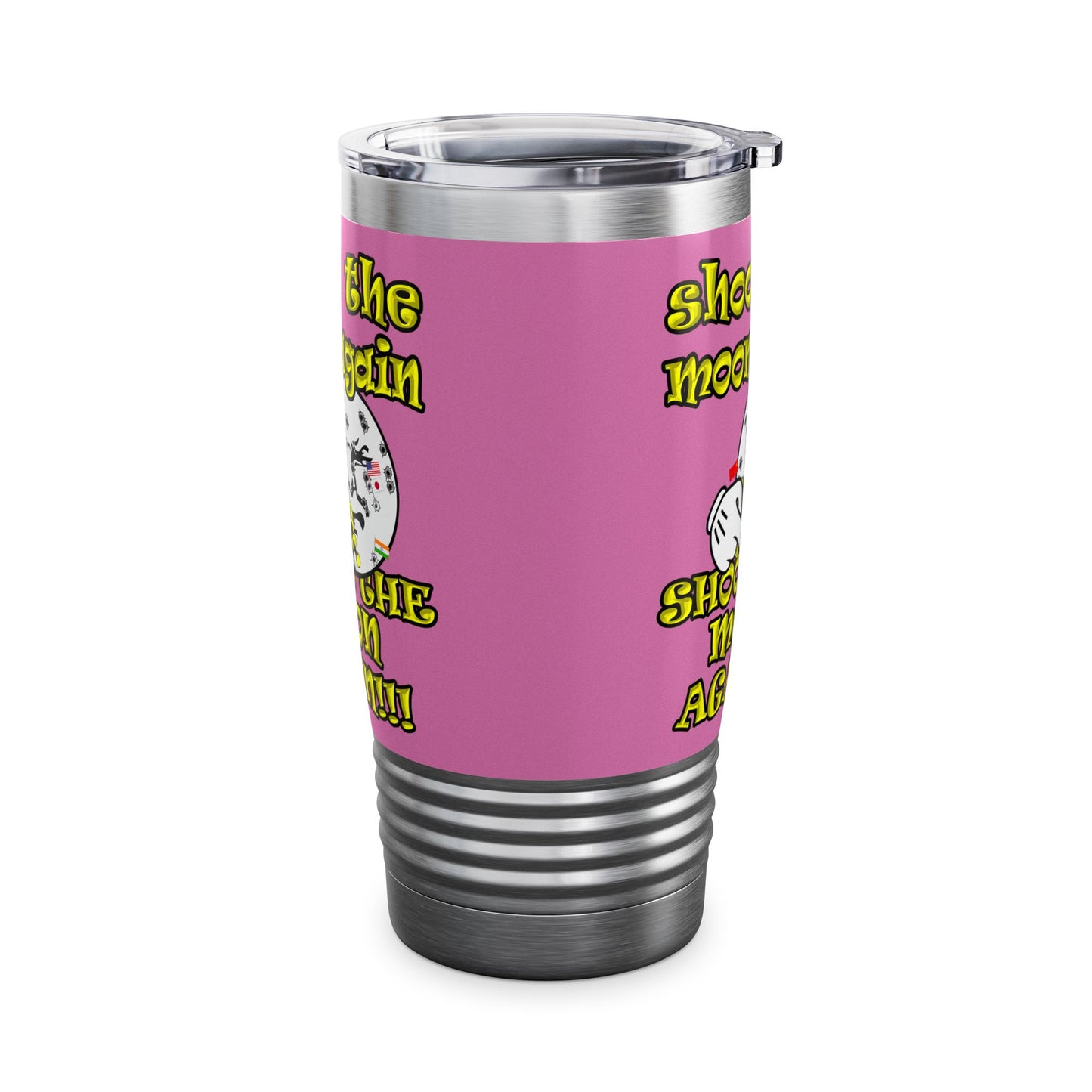 shoot the moon again - Ringneck Tumbler, 20oz (light pink)