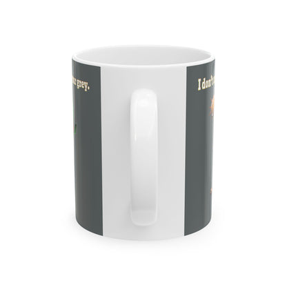 I don't care that your grey - White Mug (dark grey)