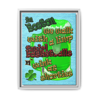 celtics logo - framed canvas art (faded blue)
