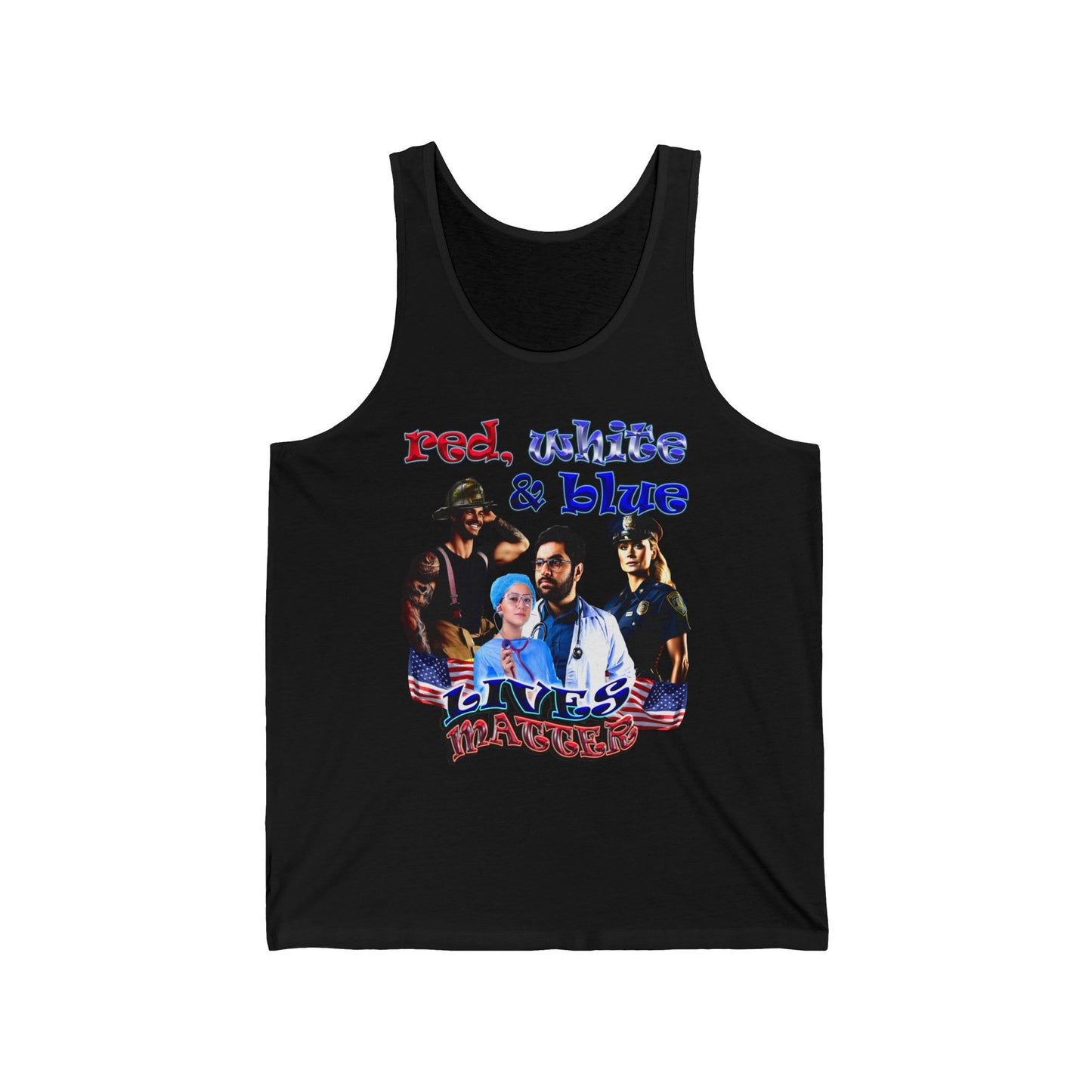 rw&b lives matter - Unisex Jersey Tank