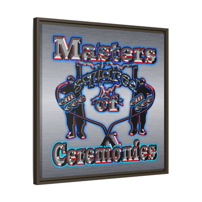 em cee squared - framed canvas art (brushed nickel)