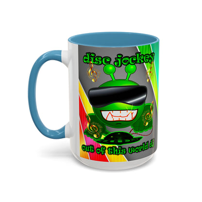 disc jockey - Accent Mug (rainbow split)