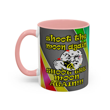 shoot the moon again - Accent Mug (rainbow split)
