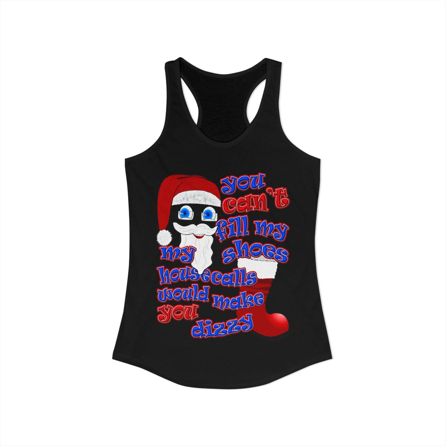 santa's shoes - Women's Ideal Racerback Tank