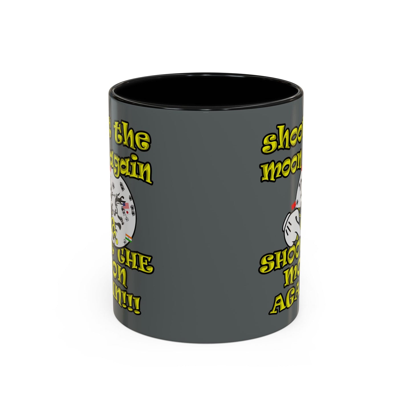 shoot the moon again - Accent Mug (dark grey)