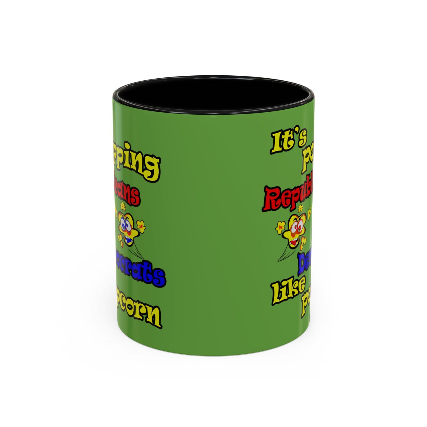 popping like popcorn - Accent Mug (green)