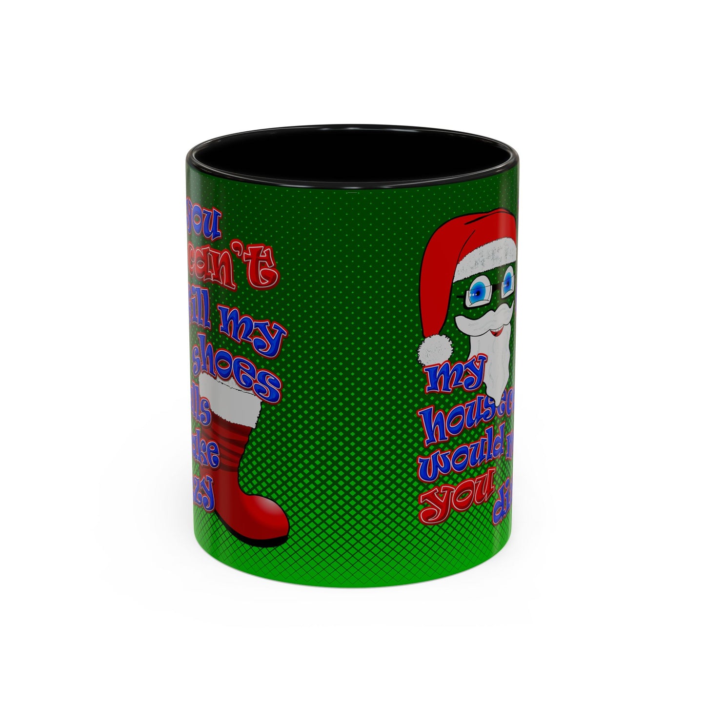santa's shoes - Accent Mug (logo green)