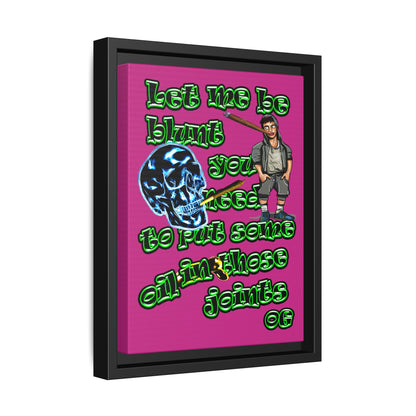 og - framed canvas art (pink)
