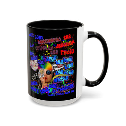drop the beat - Accent Mug (black)