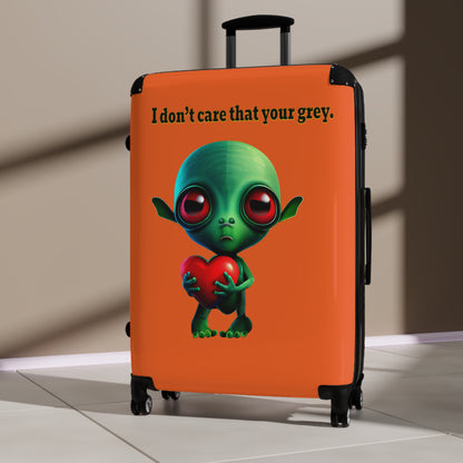 I don't care that your grey - Suitcase (orange)