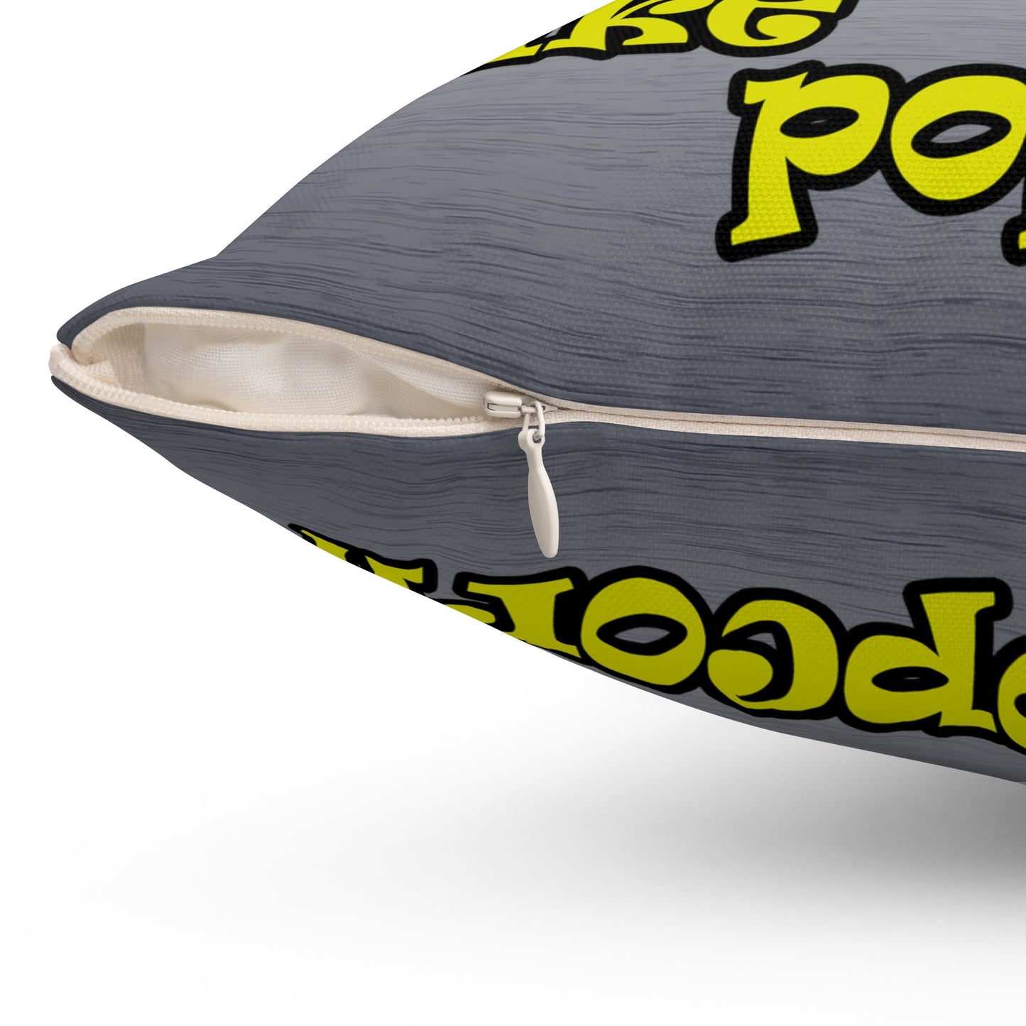popping like popcorn - Spun Polyester Square Pillow - (brushed nickel)