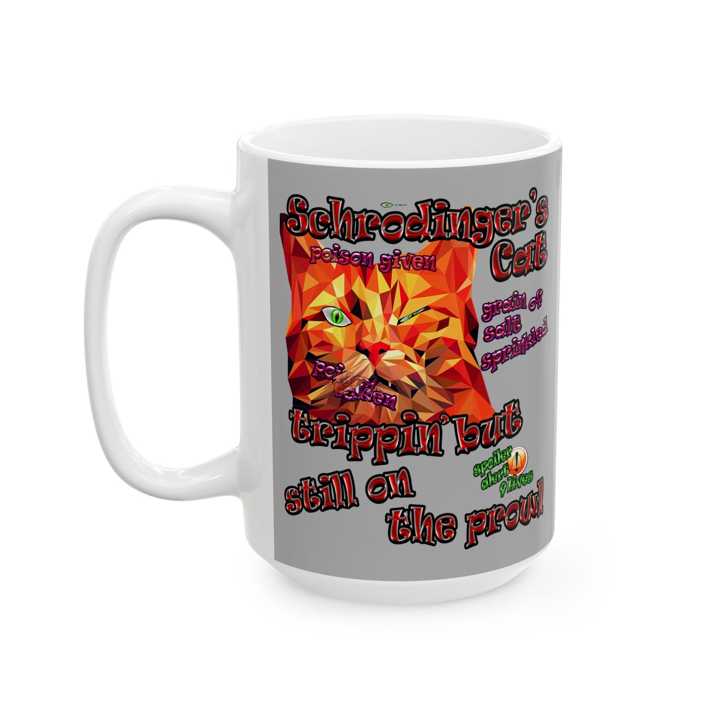 schrodinger's cat - White Mug (light grey)