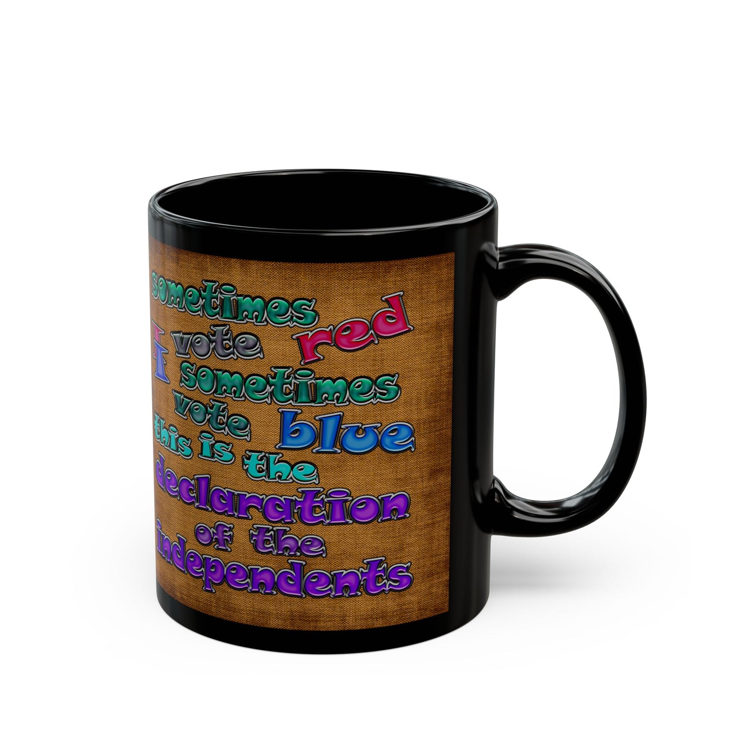 declaration of the independents - Black Mug (brown papyrus)
