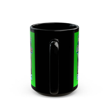 logo - Black Mug (logo green)