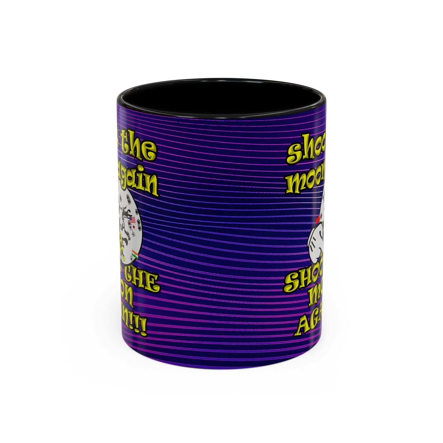 shoot the moon again - Accent Mug (purple wave)