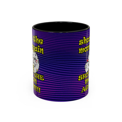 shoot the moon again - Accent Mug (purple wave)