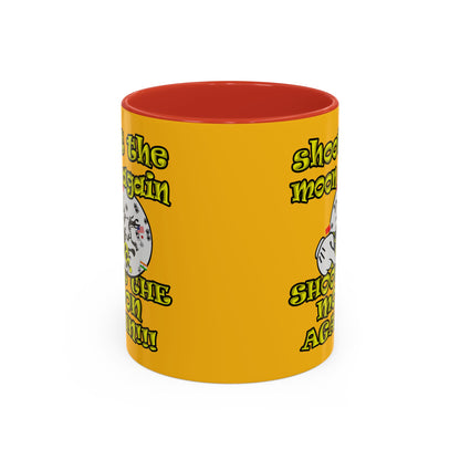 shoot the moon again - Accent Mug (yellow)
