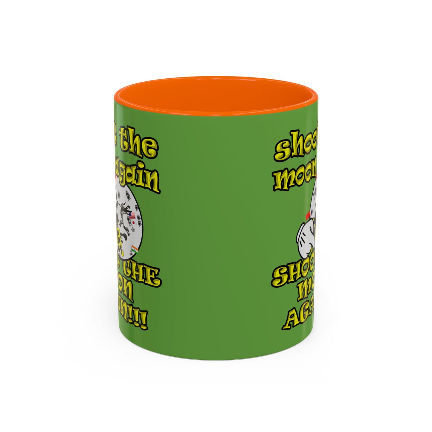 shoot the moon again - Accent Mug (green)