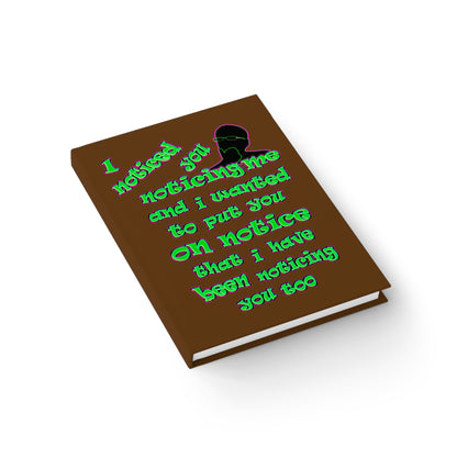 noticed you noticing - journal-lined (brown)