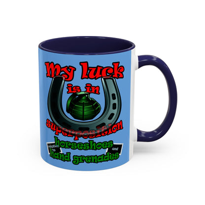 my luck - Accent Mug (light blue)
