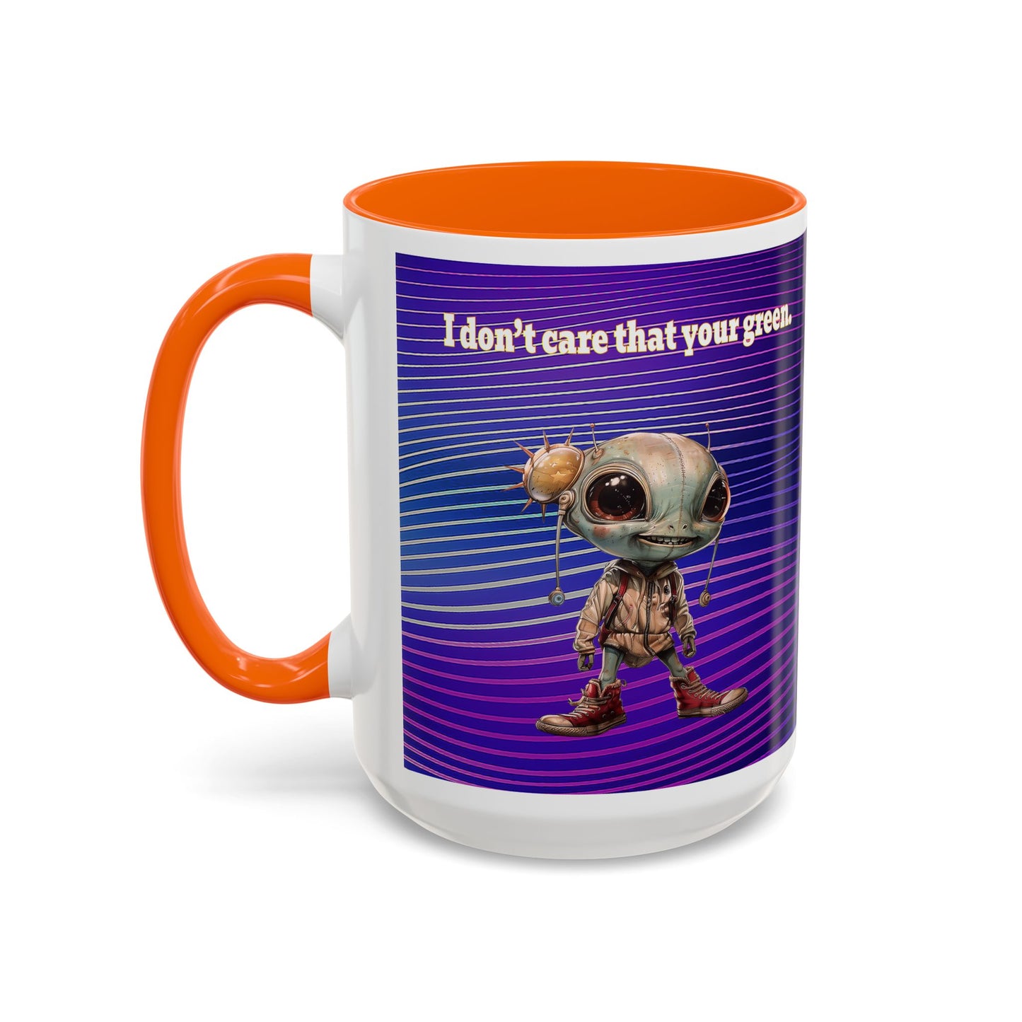 I don't care that your grey - Accent Mug (purple wave)