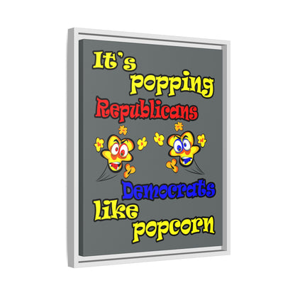 popping like popcorn - framed canvas art (dark grey)