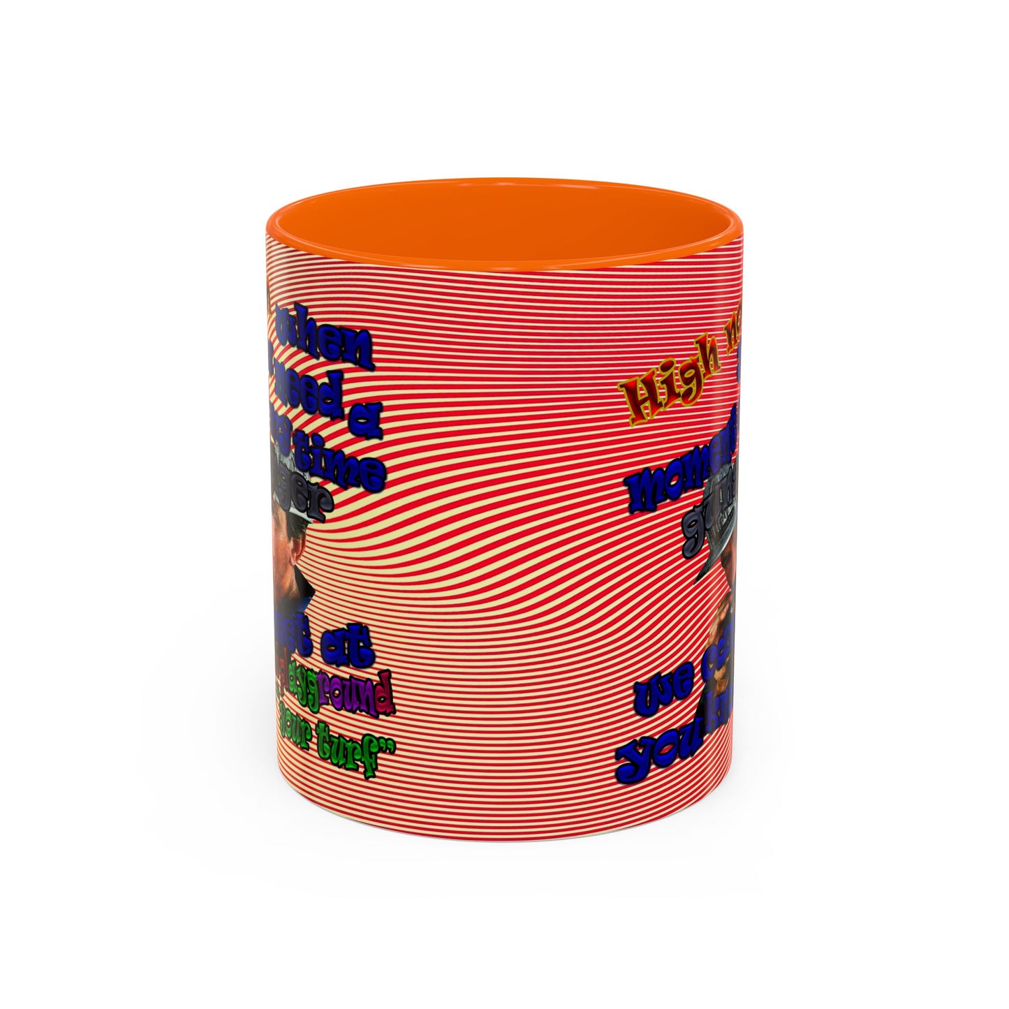 high noon - Accent Mug (yellow-orange wave)