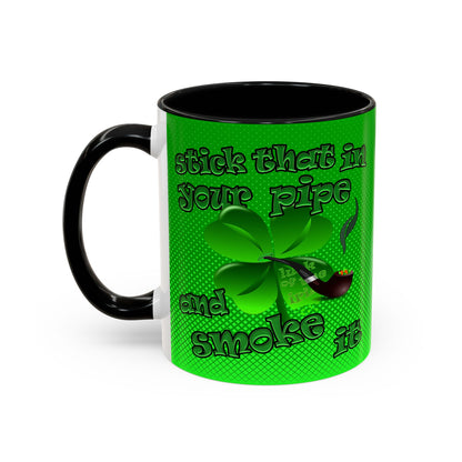celtics logo - Accent Mug (logo green)